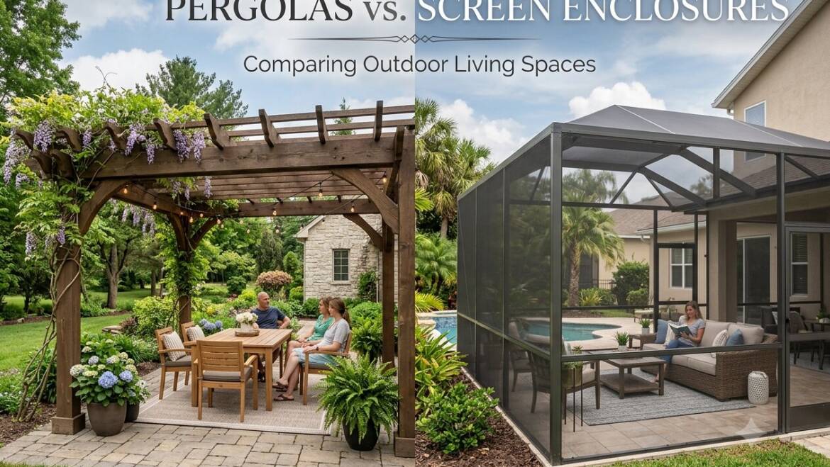 Pergolas vs. Screen Enclosures: Choosing Shade for Your Boca Raton Pool Deck